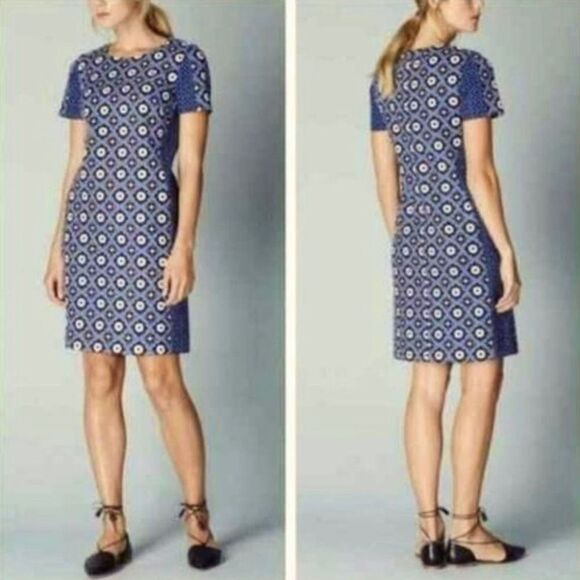 Boden Pippa Blue Floral Shift Dress size 8R - Picture 7 of 7